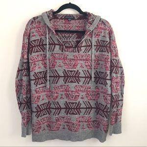 American Eagle grey hooded sweater SMALL